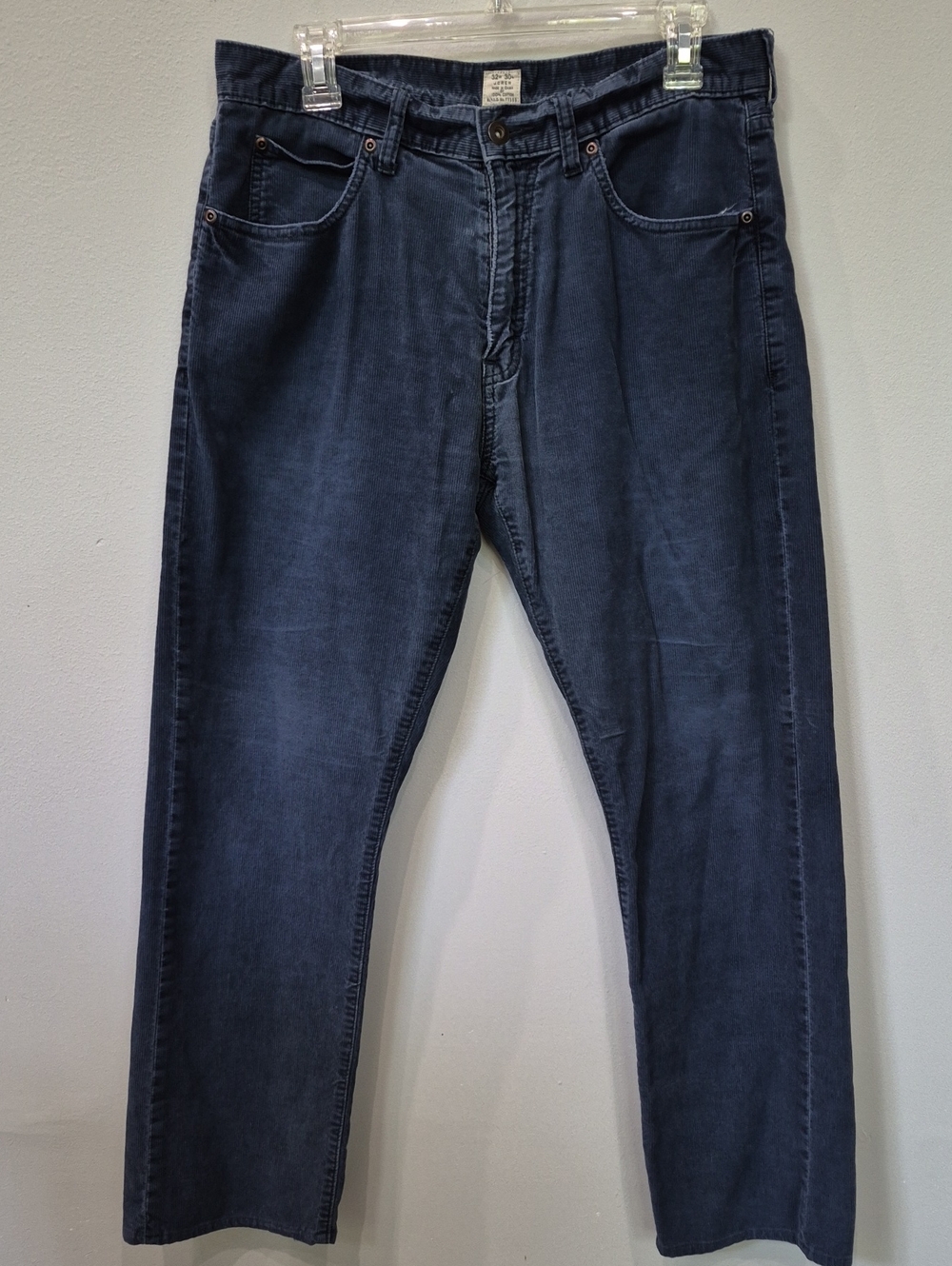 J. Crew Relaxed Fit Jeans Navy 100% Cotton Corduroy Business Casual Cabincore